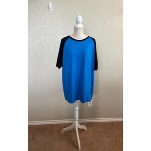 Ladies Simply for Sport Blue/black Short Sleeve Shirt Size XL
